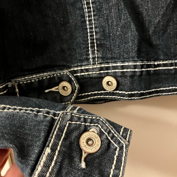 Maurices Dark Wash Stretch Denim Jean Jacket XL - Picture 3 of 6